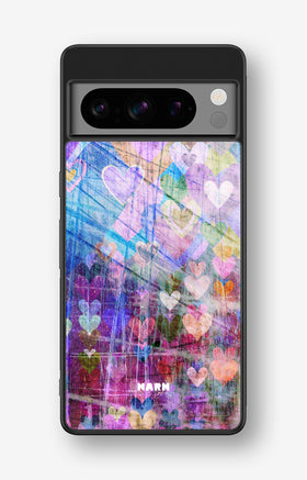 Google Pixel 8 Pro Hard Case – Purple Hearts - View 1