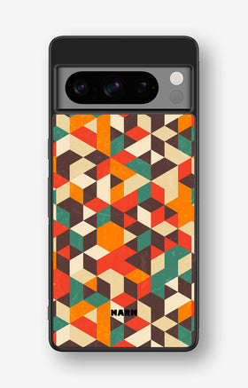 Google Pixel 8 Pro Hard Case – Retro Geometric - View 1
