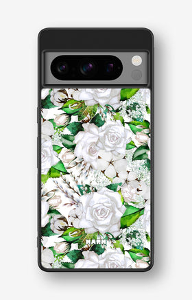Google Pixel 8 Pro Hard Case – White Bloom - View 1