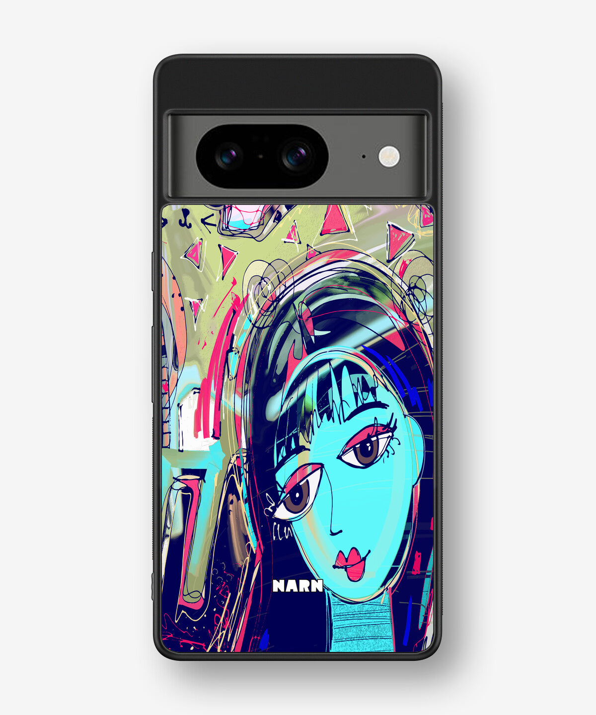 Google Pixel 8 Hard Case – Abstract Cat - View 1