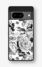 Google Pixel 8 Hard Case – Black & White Bloom - View 1
