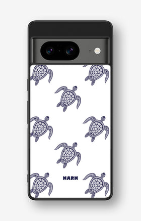 Google Pixel 8 Hard Case – Blue Turtles - View 1