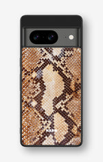Google Pixel 8 Hard Case – Brown Snakeskin - View 1