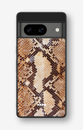 Google Pixel 8 Hard Case – Brown Snakeskin - View 1
