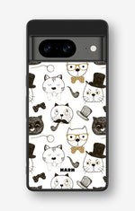 Google Pixel 8 Hard Case – Cartoon Cats - View 1
