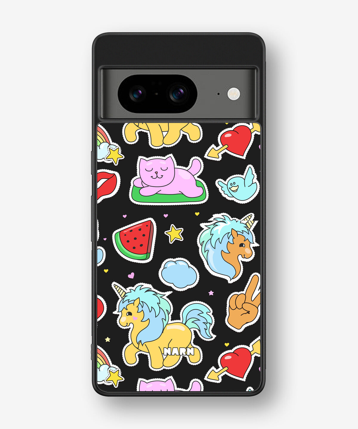 Google Pixel 8 Hard Case – Cute Stickers - View 1