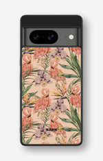 Google Pixel 8 Hard Case – Flamingos & Flowers - View 1