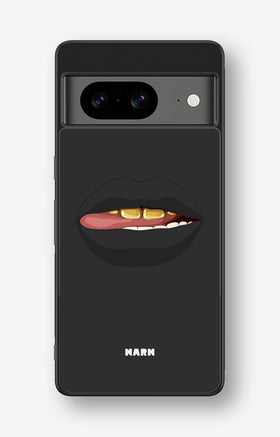 Google Pixel 8 Hard Case – Golden Lips - View 1