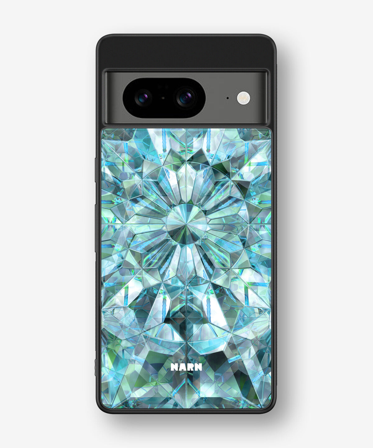 Google Pixel 8 Hard Case – Green Crystals - View 1