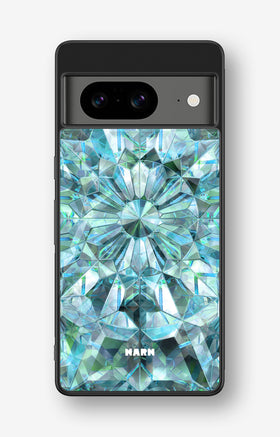 Google Pixel 8 Hard Case – Green Crystals - View 1