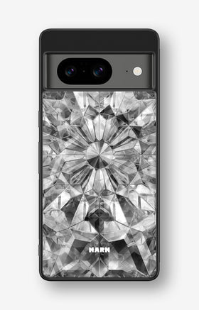 Google Pixel 8 Hard Case – Grey Crystals - View 1