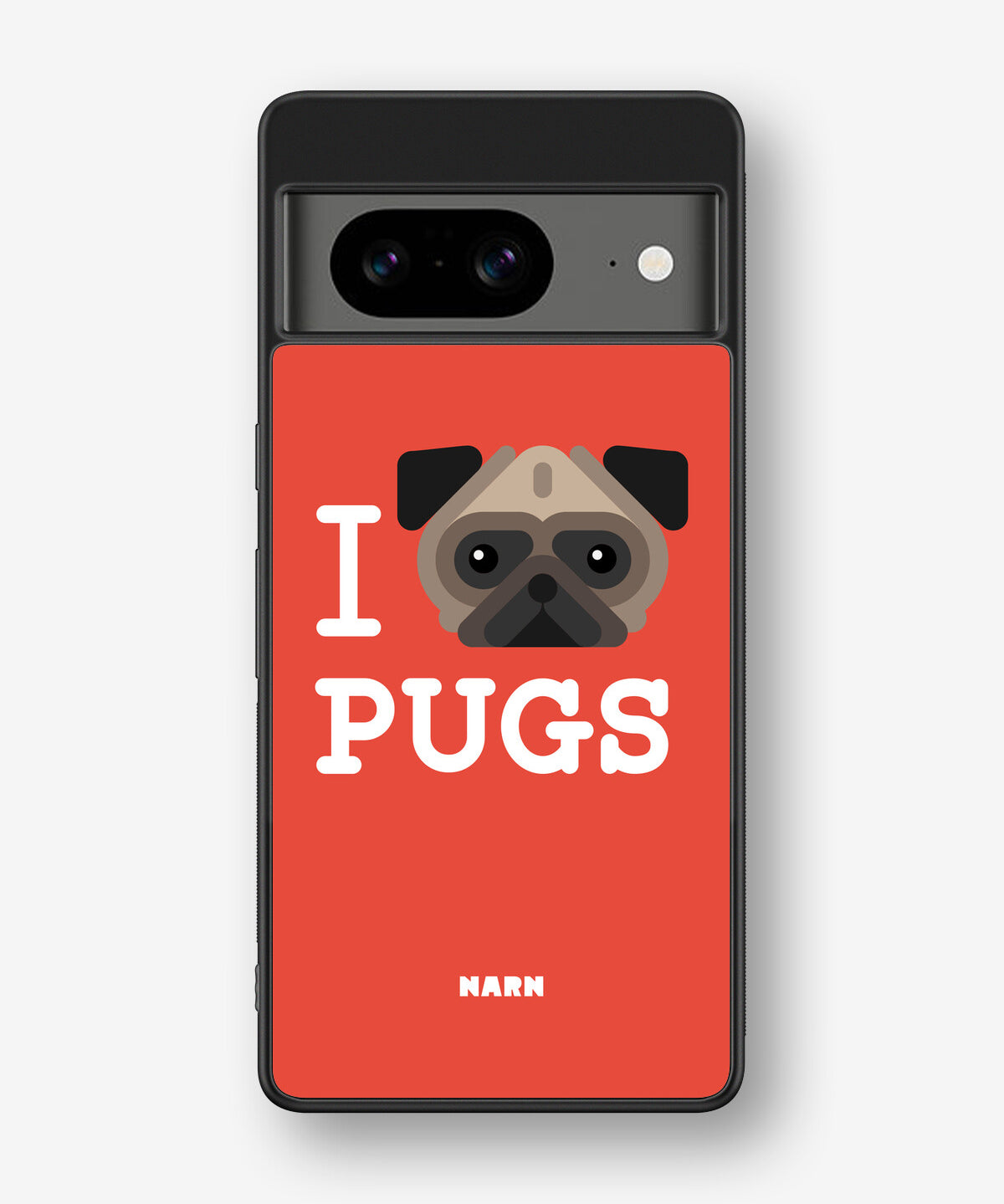 Google Pixel 8 Hard Case – I Love Pugs - View 1