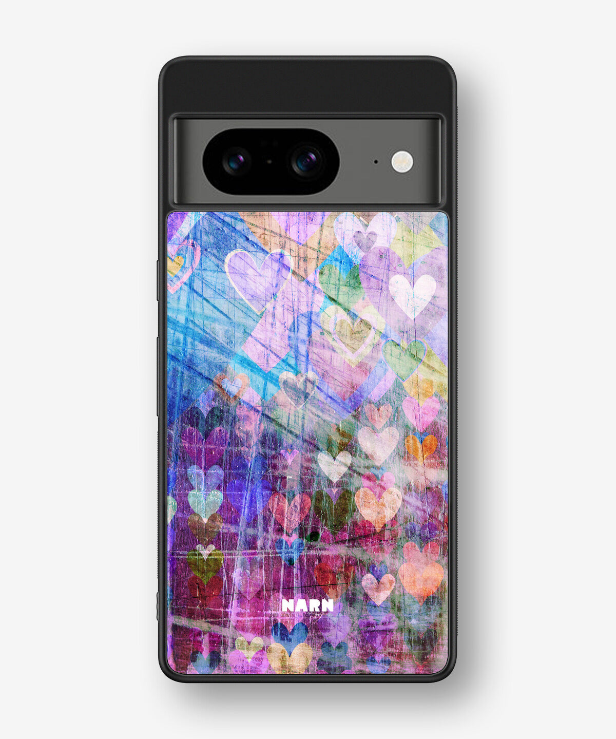 Google Pixel 8 Hard Case – Purple Hearts - View 1