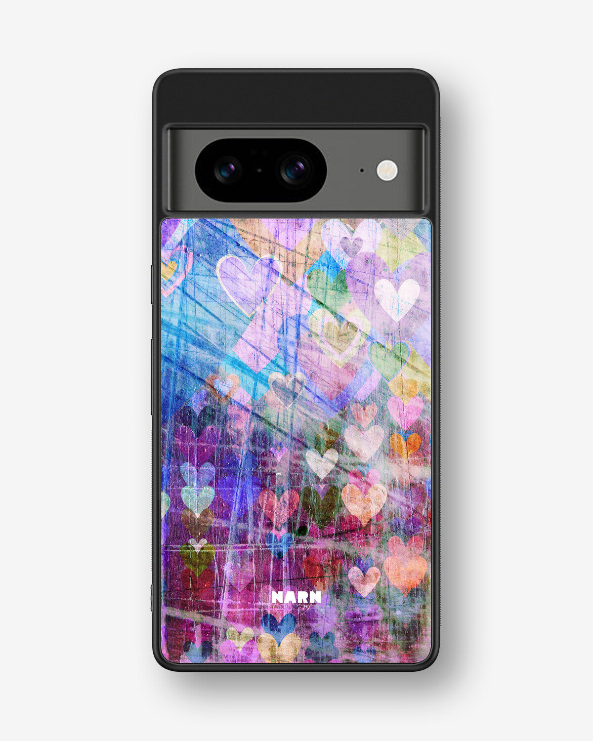Google Pixel 8 Hard Case – Purple Hearts - View 1