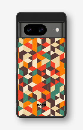 Google Pixel 8 Hard Case – Retro Geometric - View 1