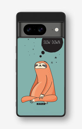 Google Pixel 8 Hard Case – Slow Down Sloth - View 1