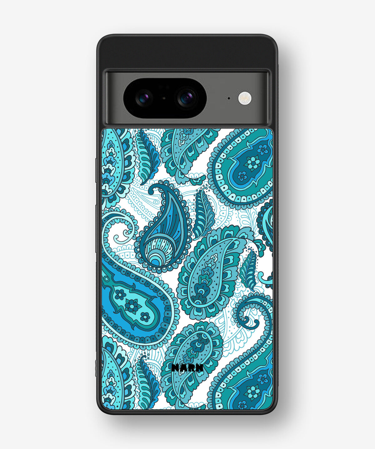 Google Pixel 8 Hard Case – Turquoise Paisley - View 1