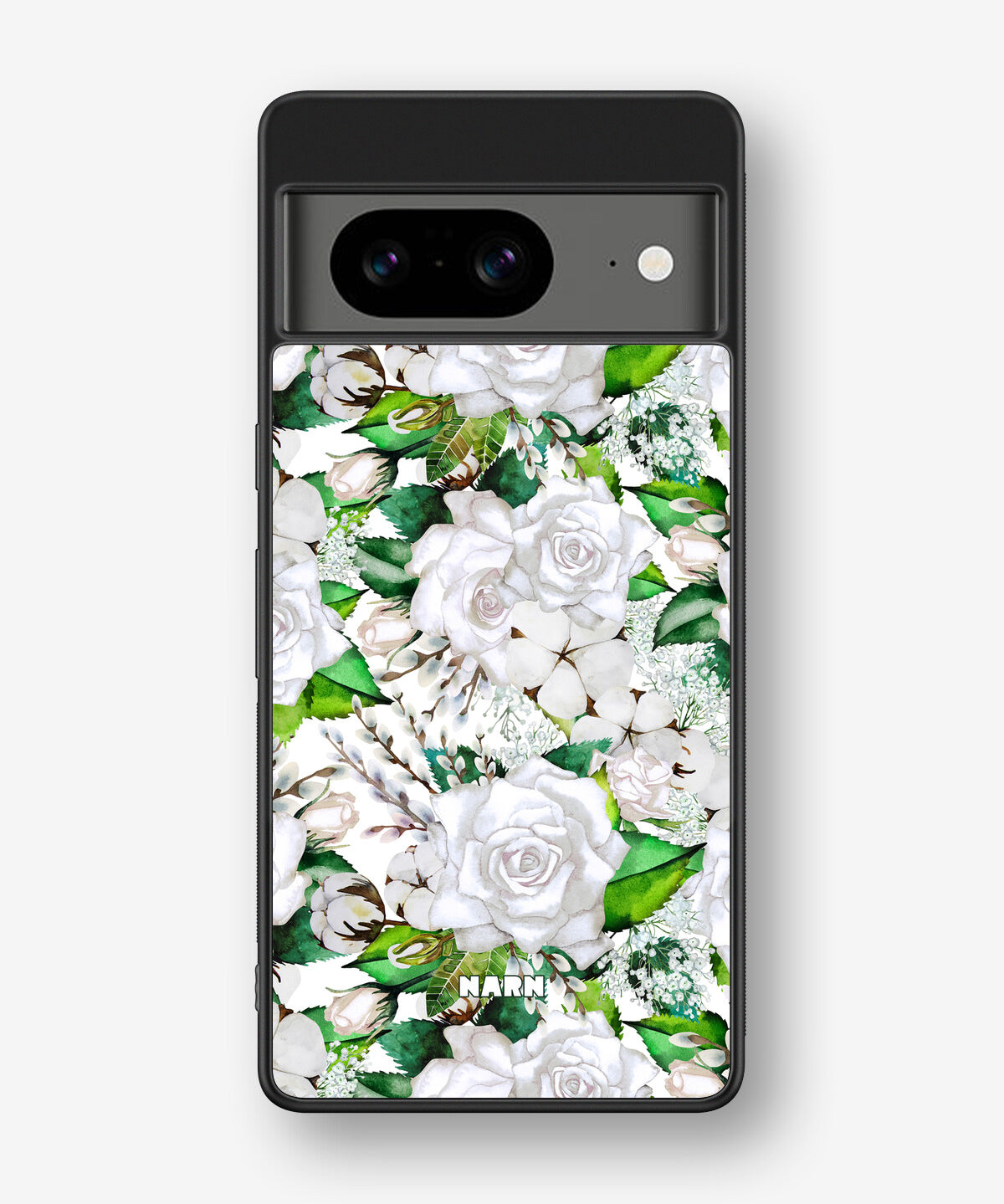 Google Pixel 8 Hard Case – White Bloom - View 1