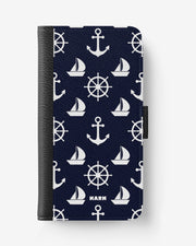 Google Pixel 8 Wallet Case - Deep Blue Voyage - View 1