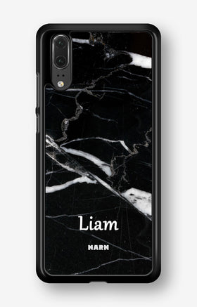 Huawei P20 Hard Case – Custom - Black Marble - View 1
