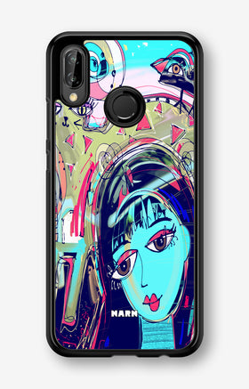 Huawei P20 Lite Hard Case – Abstract Cat - View 1