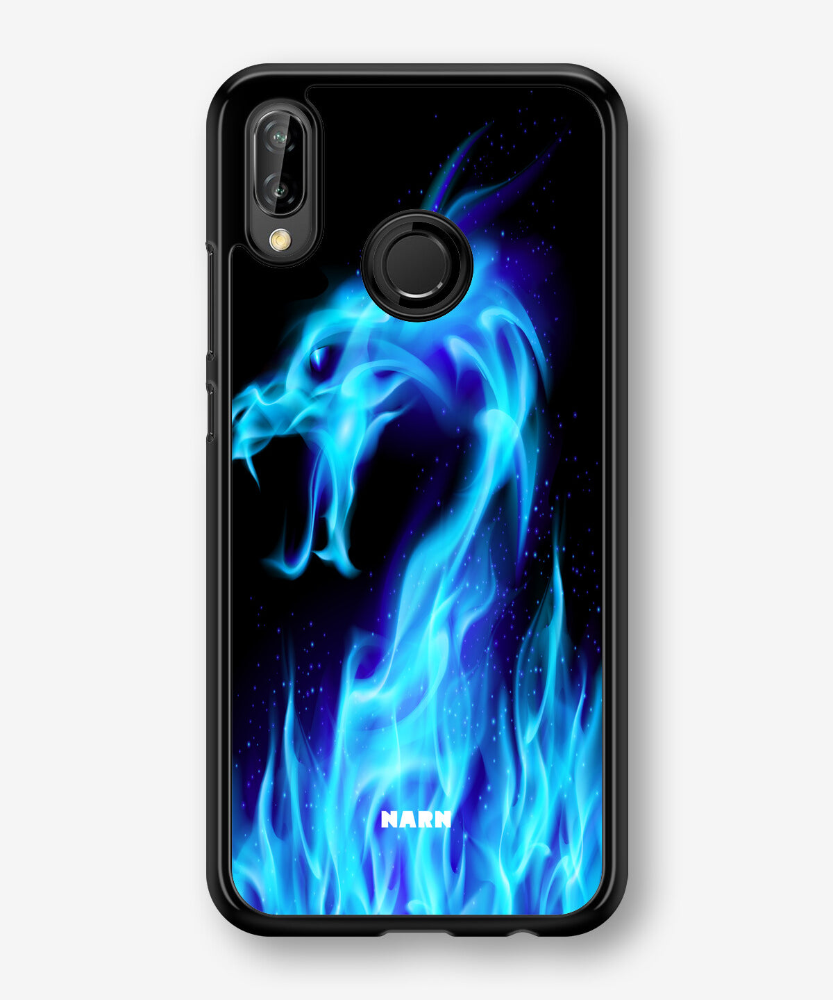 Huawei P20 Lite Hard Case – Blue Flames Dragon - View 1