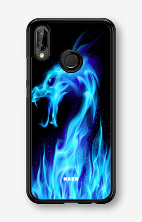 Huawei P20 Lite Hard Case – Blue Flames Dragon - View 1