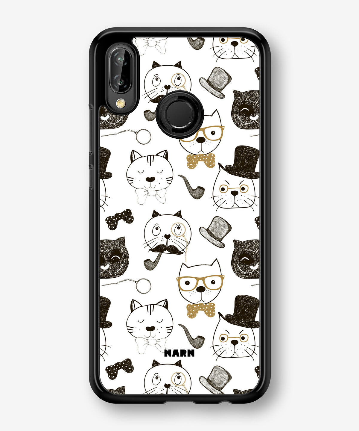 Huawei P20 Lite Hard Case – Cartoon Cats - View 1