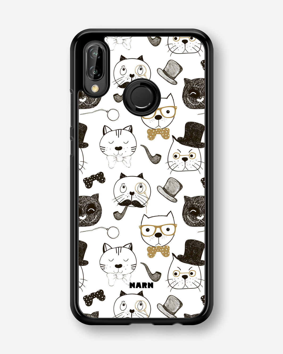 Huawei P20 Lite Hard Case – Cartoon Cats - View 1