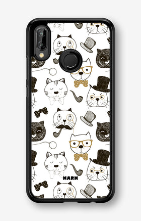 Huawei P20 Lite Hard Case – Cartoon Cats - View 1