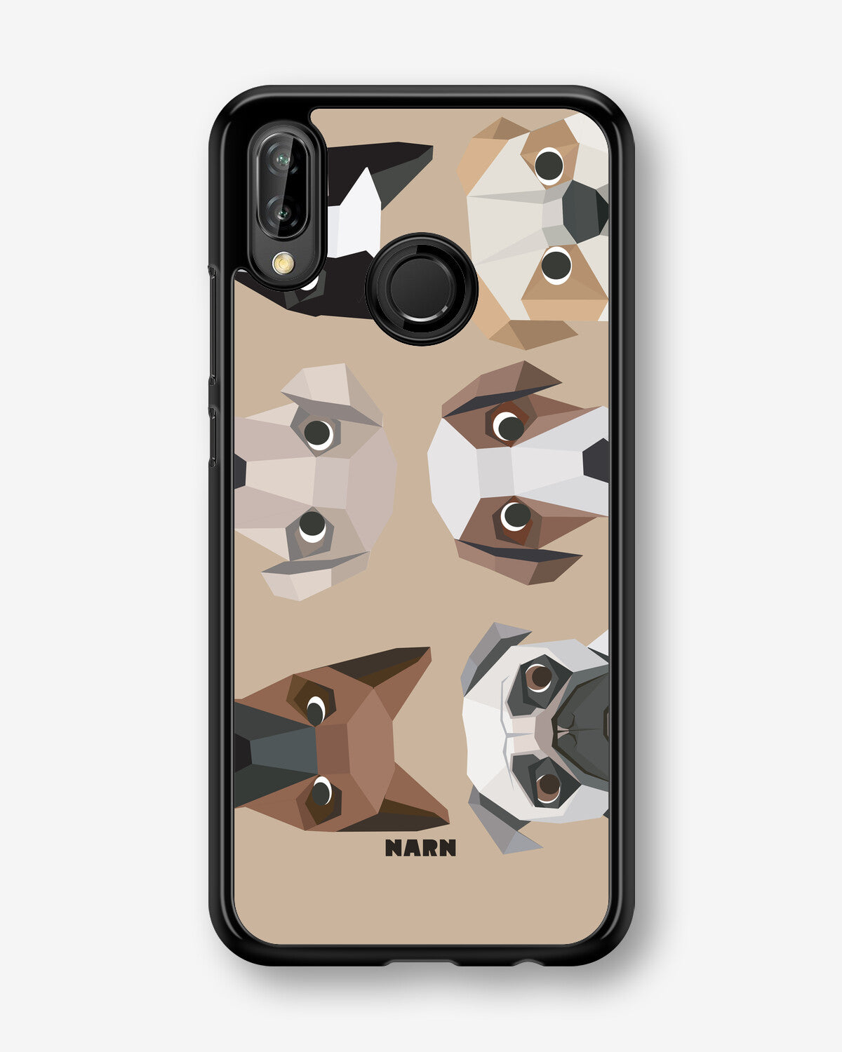 Huawei P20 Lite Hard Case – Cute Dogs - View 1
