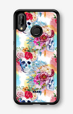 Huawei P20 Lite Hard Case – Flowered Skulls - View 1