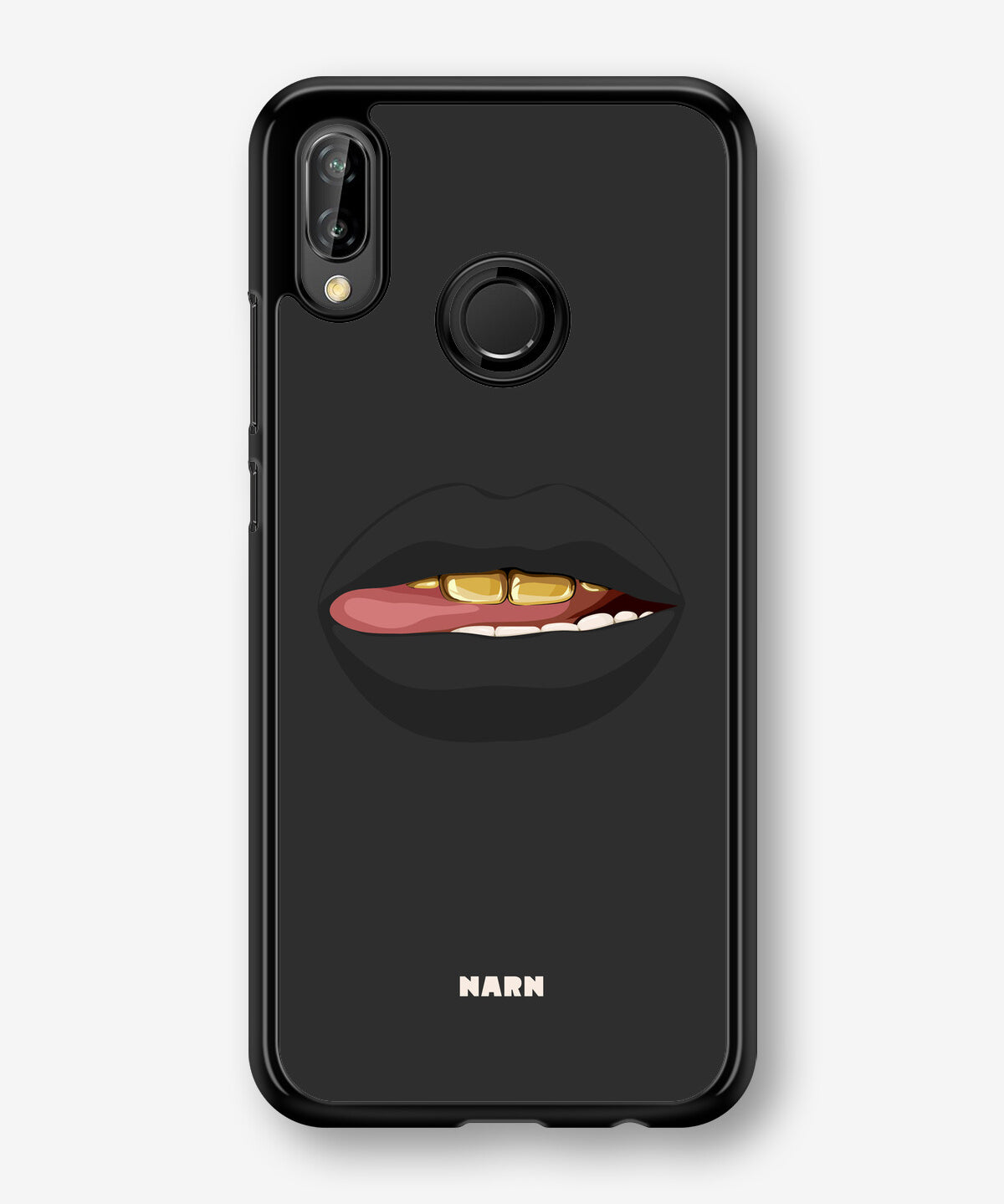 Huawei P20 Lite Hard Case – Golden Lips - View 1