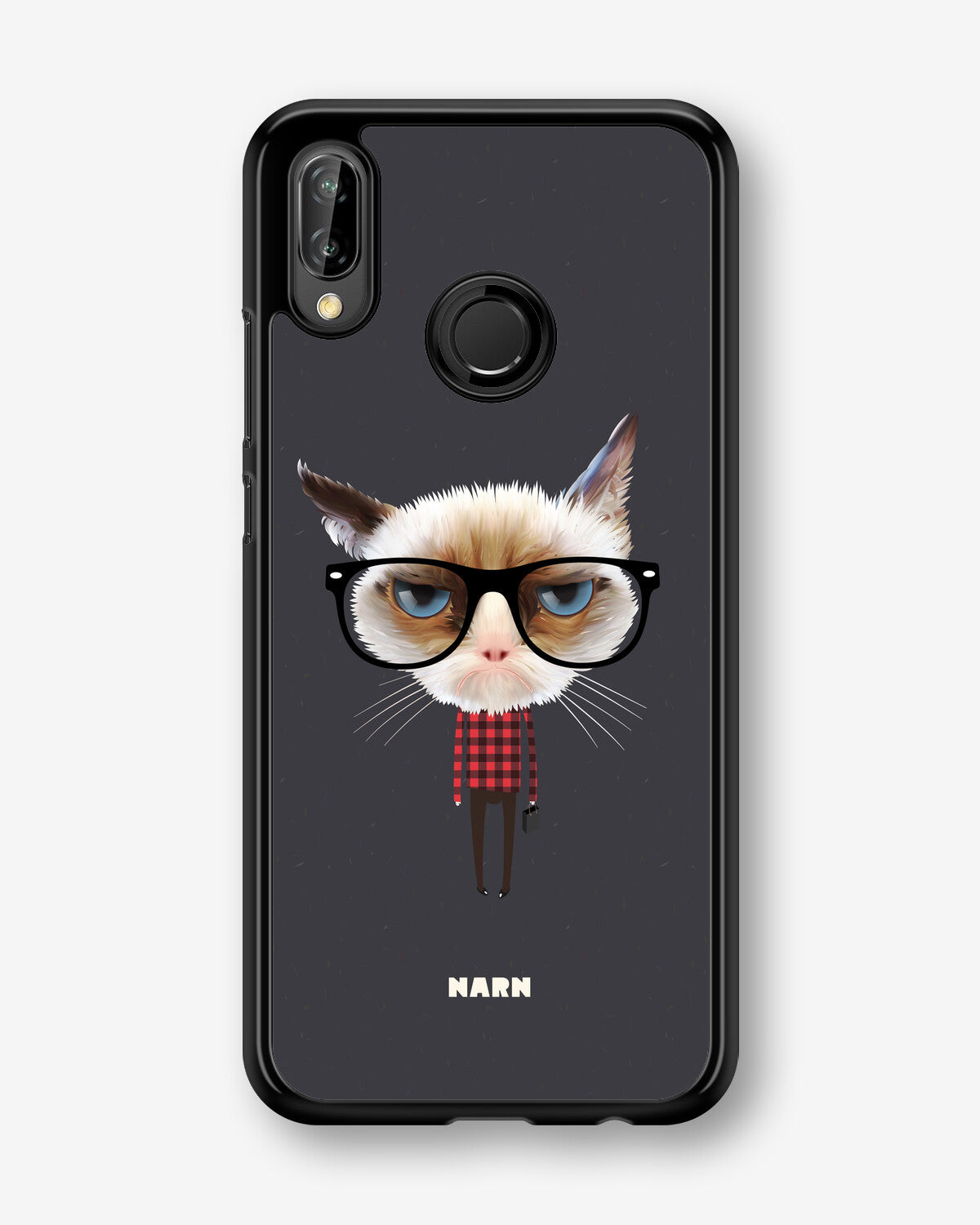 Huawei P20 Lite Hard Case – Hipster Cat - View 1