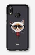Huawei P20 Lite Hard Case – Hipster Cat - View 1