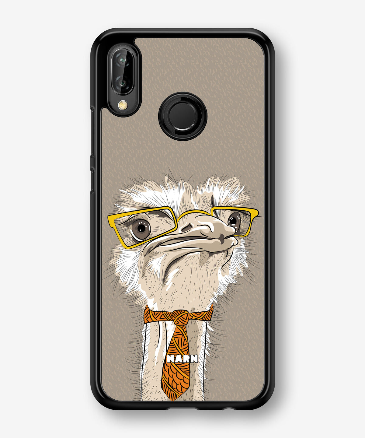 Huawei P20 Lite Hard Case – Hipster Ostrich - View 1