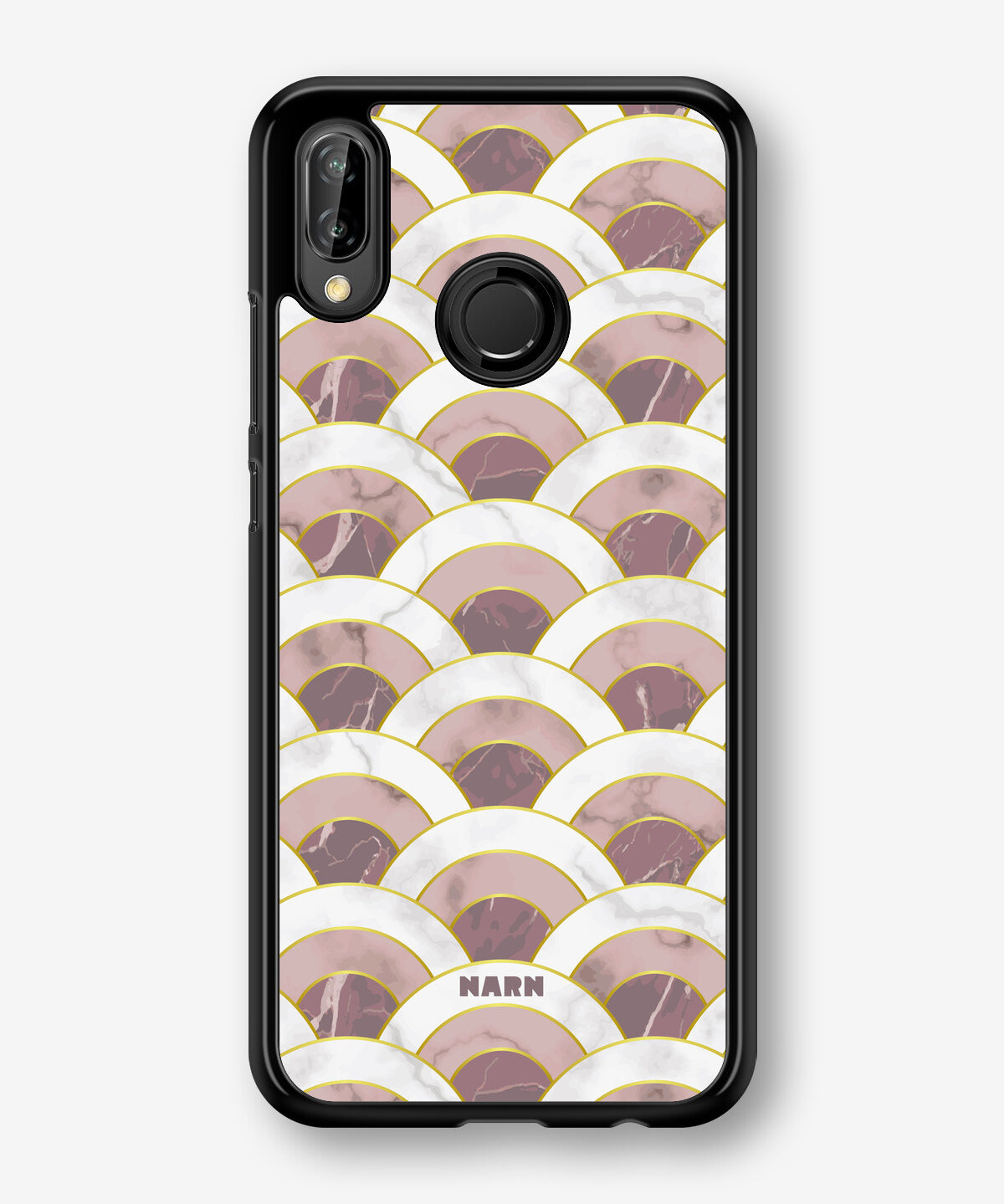 Huawei P20 Lite Hard Case – Pink Marble Waves - View 1