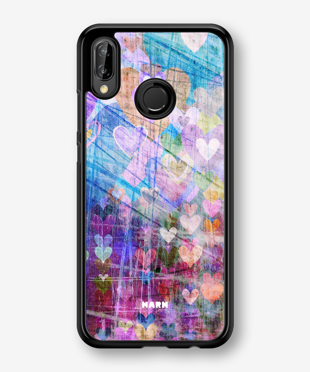 Huawei P20 Lite Hard Case – Purple Hearts - View 1