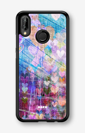 Huawei P20 Lite Hard Case – Purple Hearts - View 1