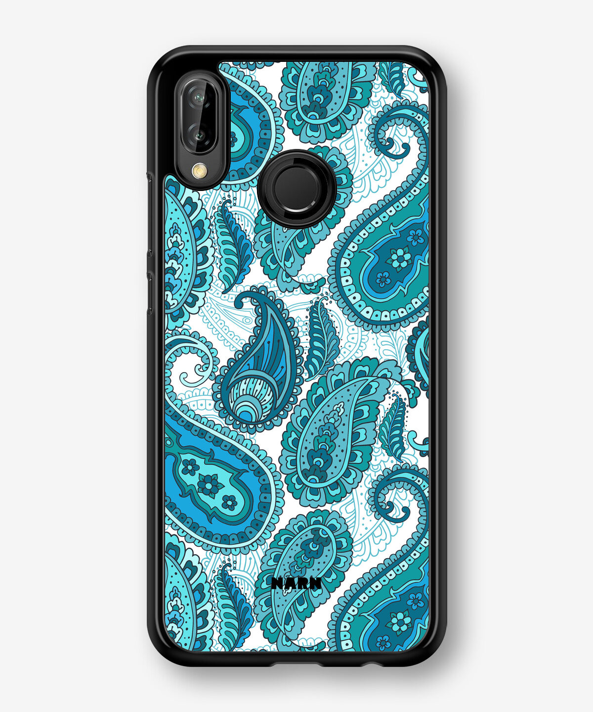 Huawei P20 Lite Hard Case – Turquoise Paisley - View 1