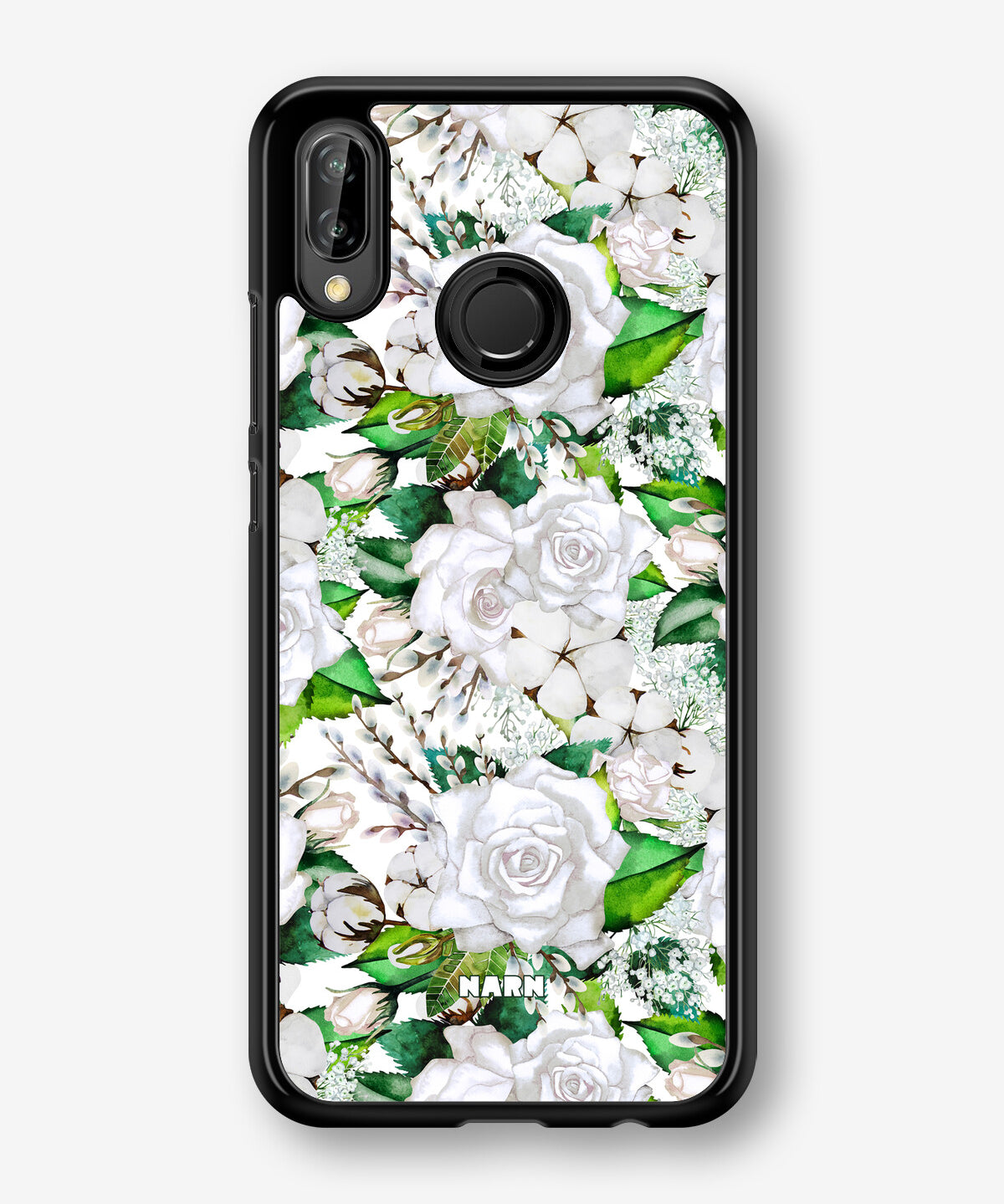 Huawei P20 Lite Hard Case – White Bloom - View 1