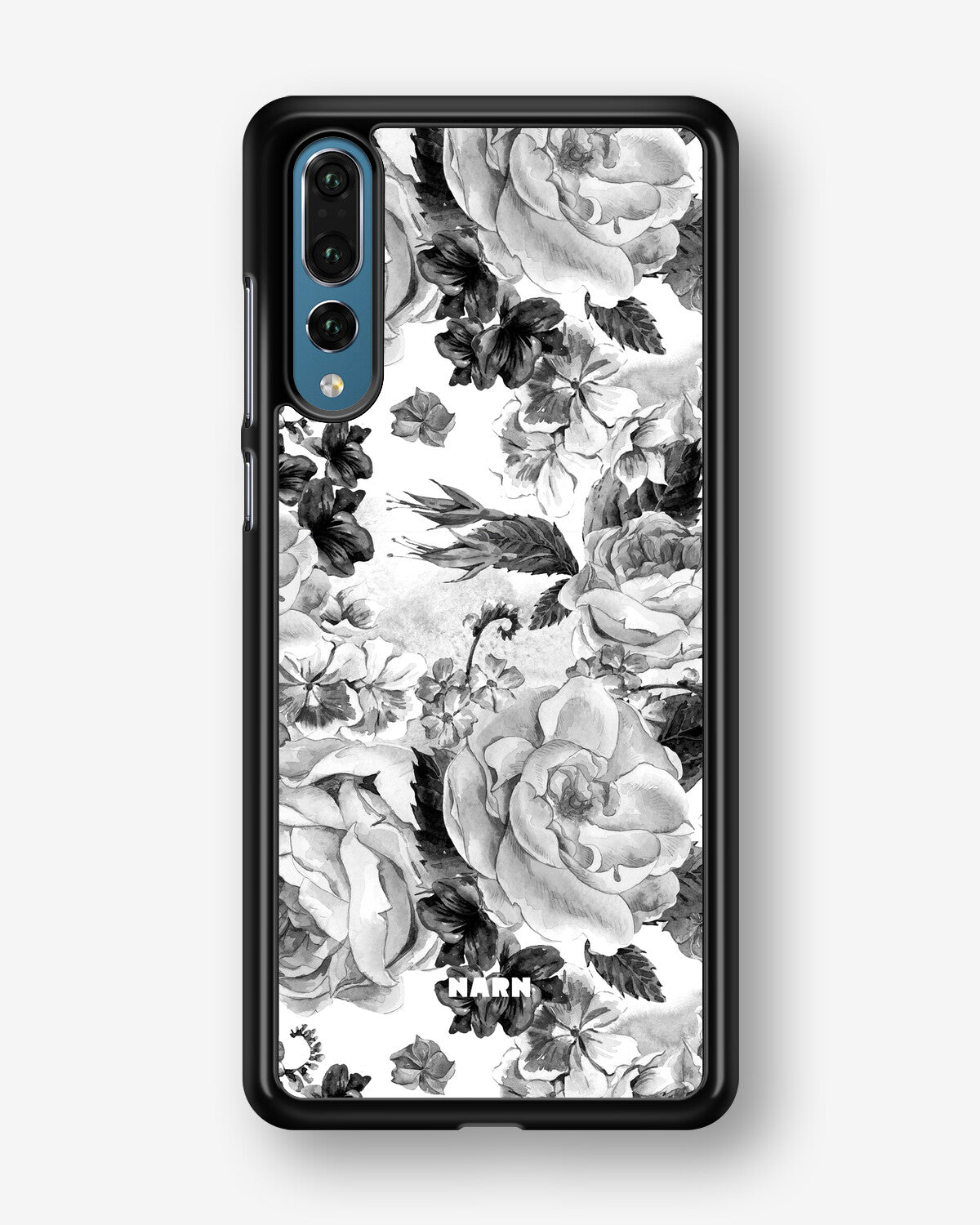 Huawei P20 Pro Hard Case – Black & White Bloom - View 1