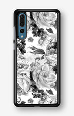 Huawei P20 Pro Hard Case – Black & White Bloom - View 1
