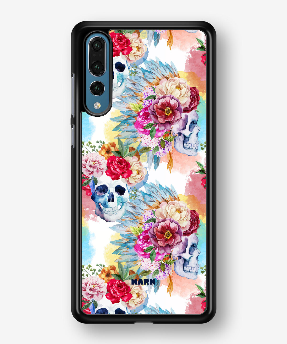Huawei P20 Pro Hard Case – Flowered Skulls - View 1