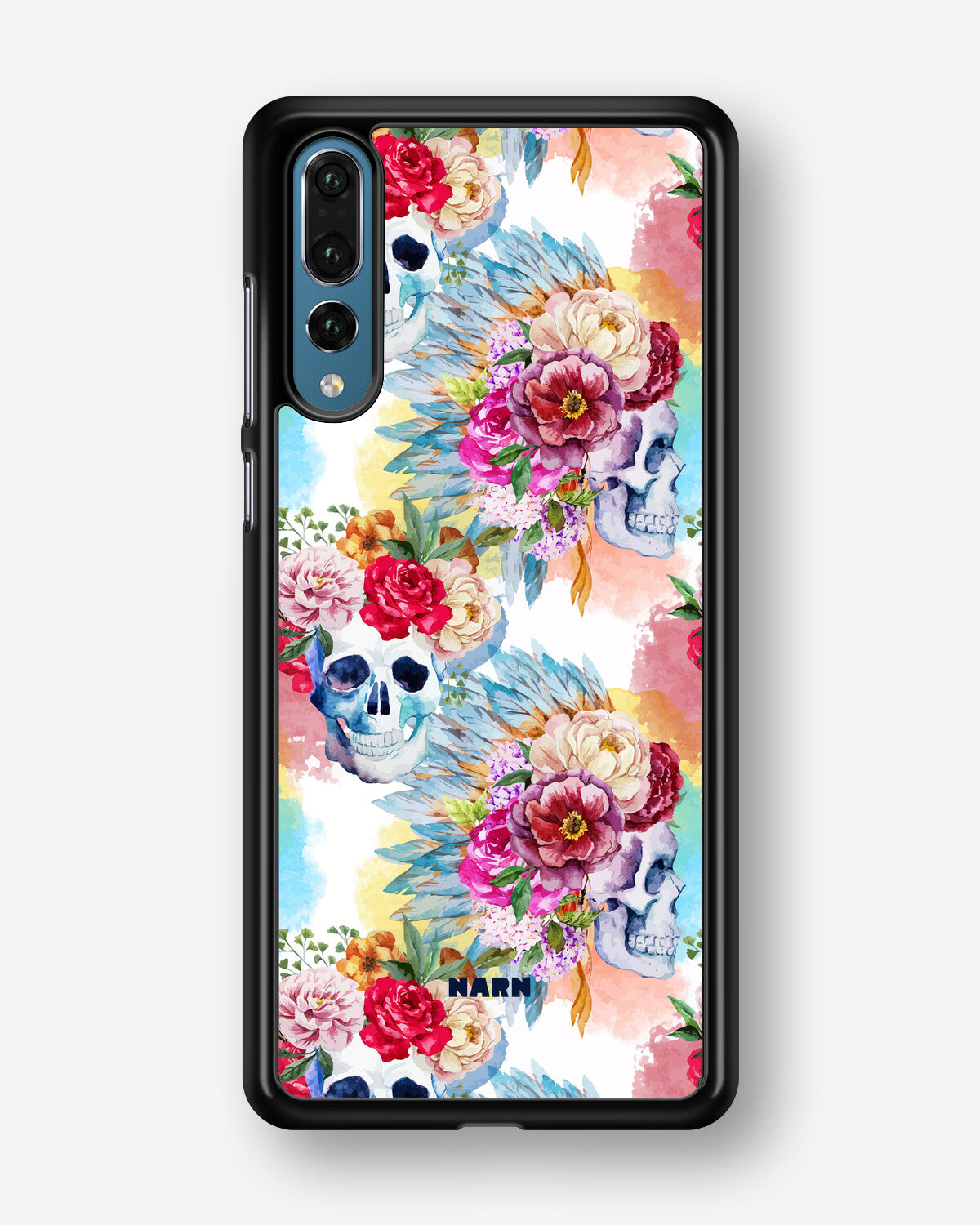 Huawei P20 Pro Hard Case – Flowered Skulls - View 1