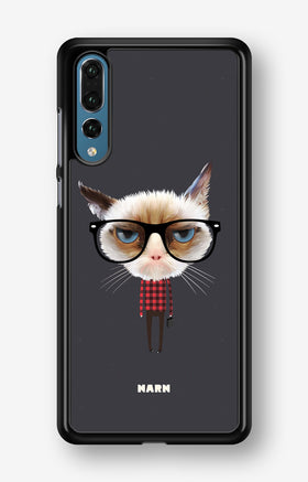 Huawei P20 Pro Hard Case – Hipster Cat - View 1