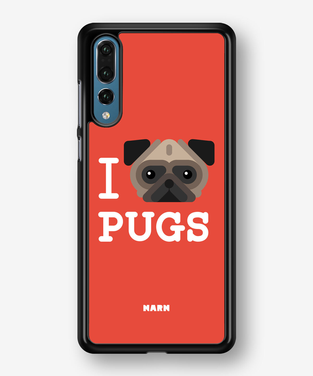 Huawei P20 Pro Hard Case – I Love Pugs - View 1