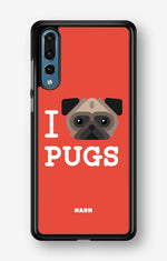 Huawei P20 Pro Hard Case – I Love Pugs - View 1