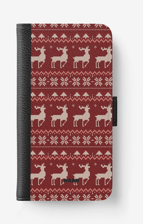 Huawei P20 Pro Wallet Case - Reindeer Knit - View 1