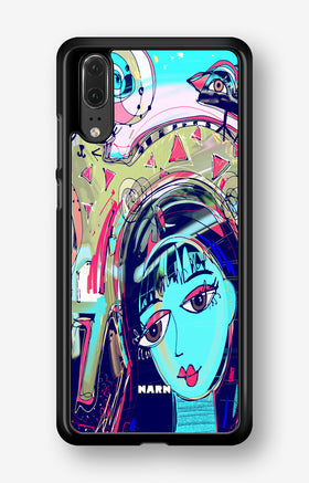 Huawei P20 Hard Case – Abstract Cat - View 1